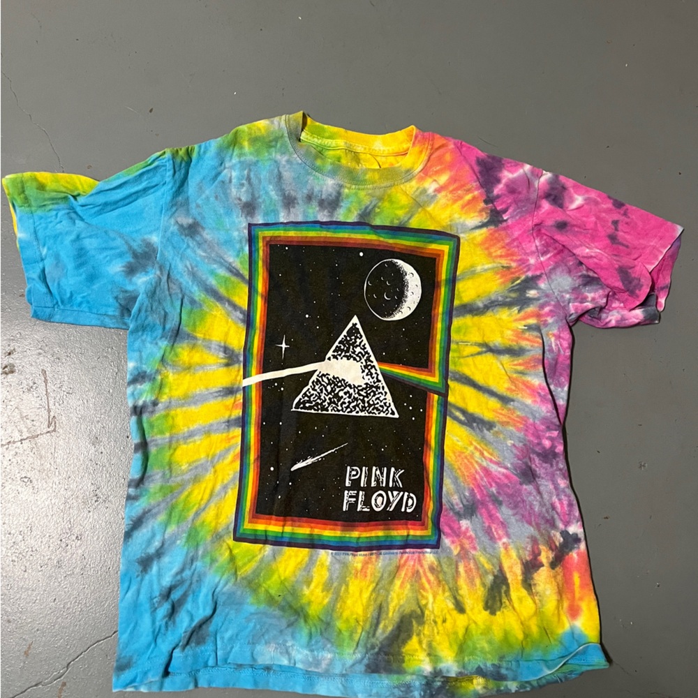 Pink Floyd Kids T-Shirt with Colorful Tie-Dye